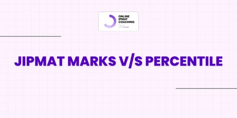 JIPMAT Marks Vs Percentile