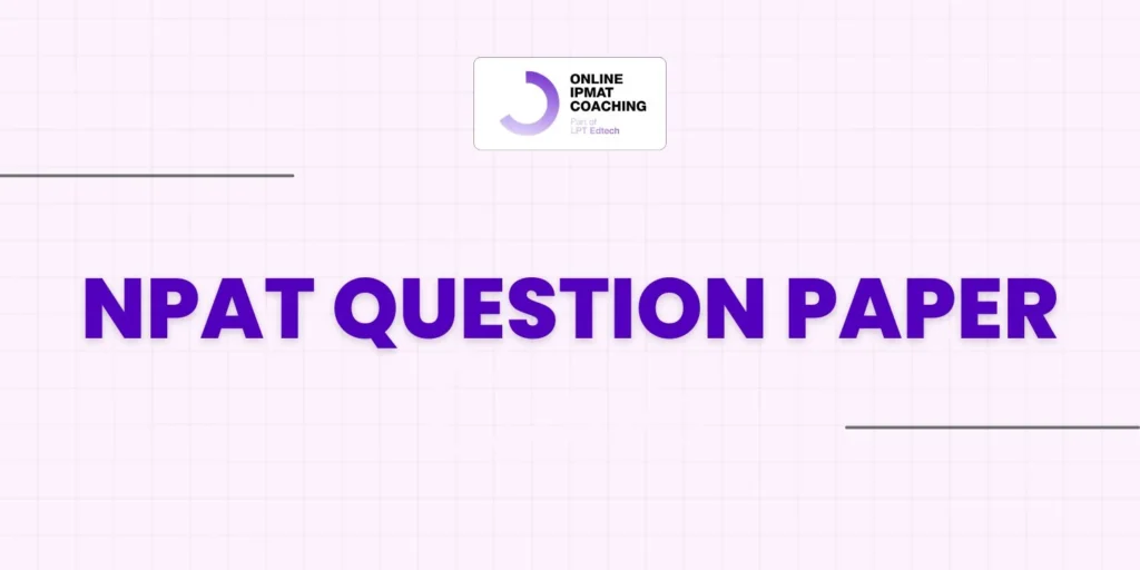 NPAT Question Paper
